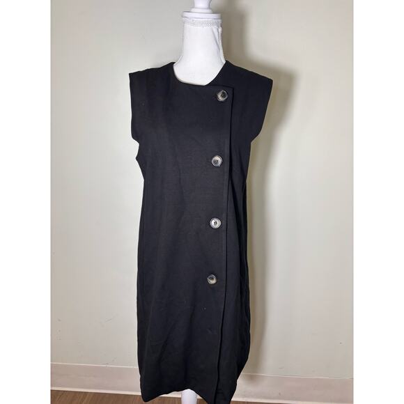 Peal by Lela Rose Black Neck Tie Sleeveless Dress Sz L - Picture 1 of 4
